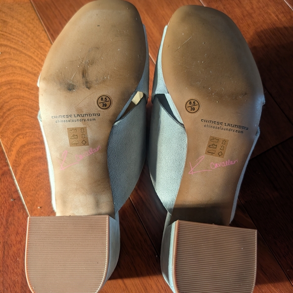 Chinese Laundry Kristin CAVALLARI Light Blue Crisscross Mules - Picture 7 of 10